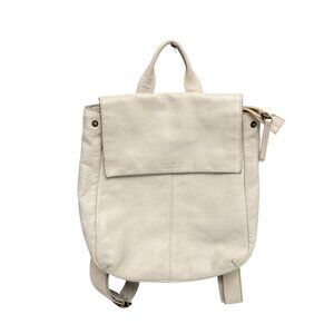 American Leather Co. Liberty Flap Backpack Bag Women's Off White Beige 11"x11"